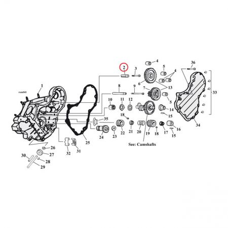 JIMS, IDLER GEAR SHAFT