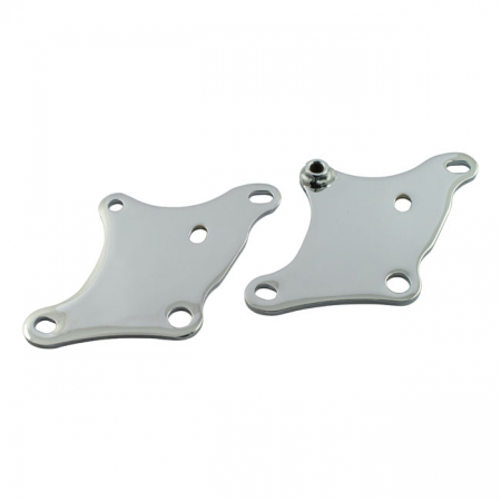 MOTOR MOUNT PLATES, FRONT. CHROME