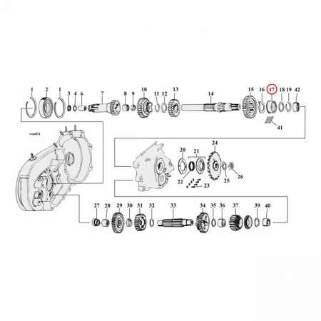 JIMS, BEARING RACE MAINSHAFT. +.005 INCH