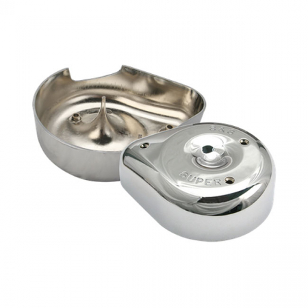 S&S, SUPER E/G AIR CLEANER COVER, NOTCHED. CHROME