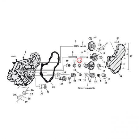 NOKKA-AKSELIN SHIMMI, THRUST WASHER, CAMSHAFT .050 INCH