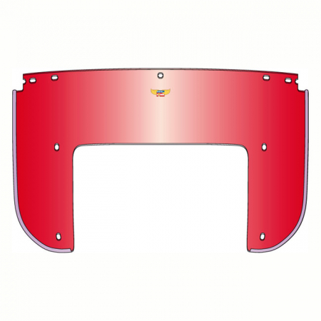 NATIONAL CYCLE, BEADED 5-BOLT LOWER WINDOW. RED