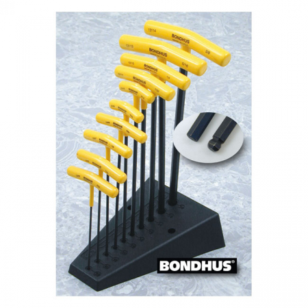 BONDHUS, T-HANDLE ALLEN WRENCH SET