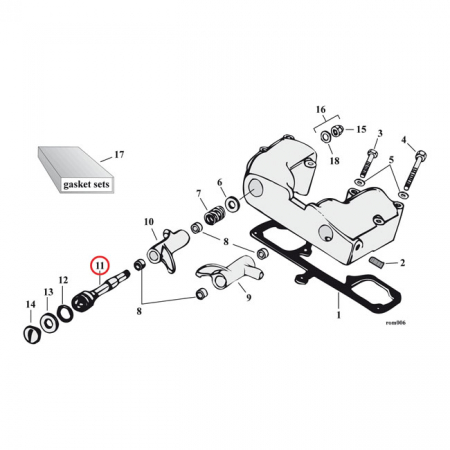 ROCKER ARM SHAFT, IMPORT