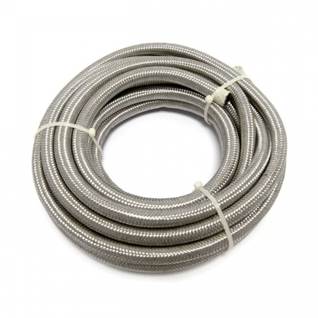 TERÖSPUNOSLETKU 3/8", KIILTÄVÄ. - BRAIDED STEEL HOSE 3/8 INCH, CLEAR