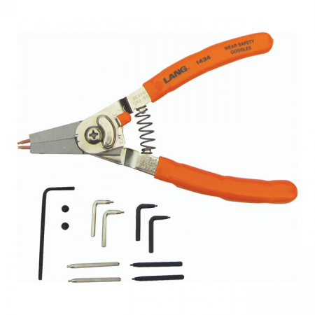 LANG TOOLS, ' QUICK SWITCH' #1434 LARGE RETAINING RING PLIER