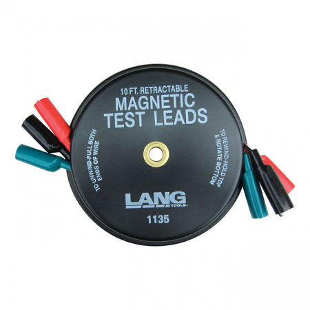 LANG TOOLS, RETRACTABLE ELECTRICAL TEST LEAD. MAGNETIC