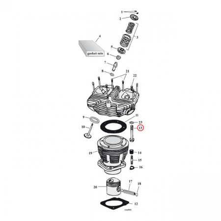 S&S, 12-POINT HEAD BOLT KIT. ZINC