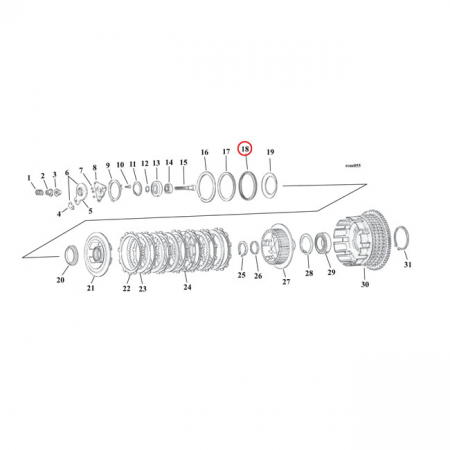 CLUTCH SPRING SEAT, CENTER