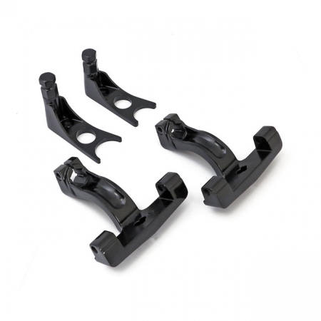 PASSENGER FOOTPEG MOUNT BRACKET SET. GLOSS BLACK