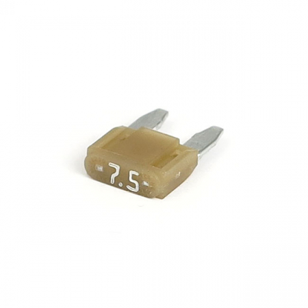 MINI FUSE WITH LED INDICATOR. BROWN, 7.5A