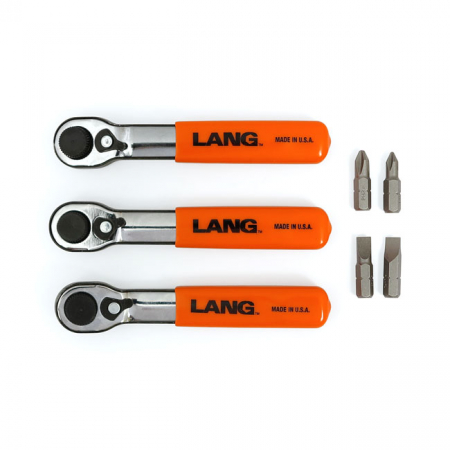 LANG TOOLS, MINI RATCHETING BIT WRENCH. FINE TOOTH