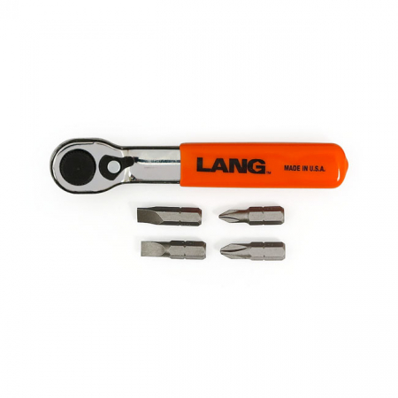 LANG TOOLS, MINI RATCHETING BIT WRENCH. FINE TOOTH