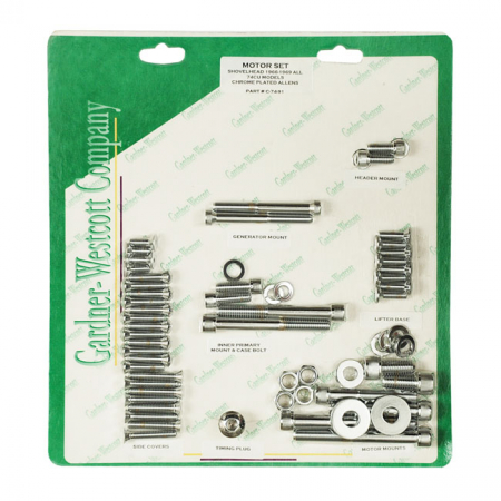 MOTOR SCREW SETS, CHROME ALLEN