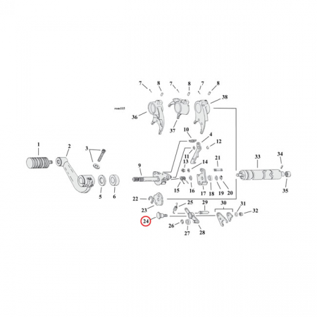 SCREW, DETENT ARM TRANSMISSION