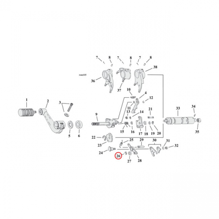 EASTERN RET. RINGS, DETENT ARM. TRANSM.