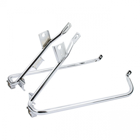 SADDLEBAG SUPPORT BRACKET SET. CHROME