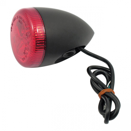 3-1 LED BULLET TAILLIGHT / TURN SIGNAL COMBO. BLACK. RED