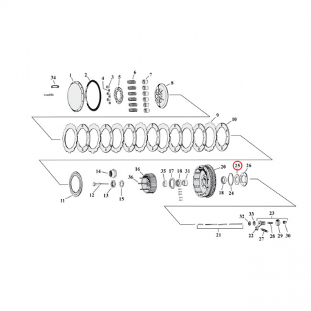 WASHER, CLUTCH HUB BEARING .0975"