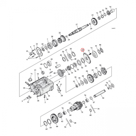 TRANSMISSION SPROCKET, 22T.