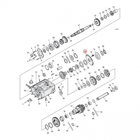 ETURATAS 23 HAMP. 1937-79 BT 4-SPEED - TRANSMISSION SPROCKET, 23T.