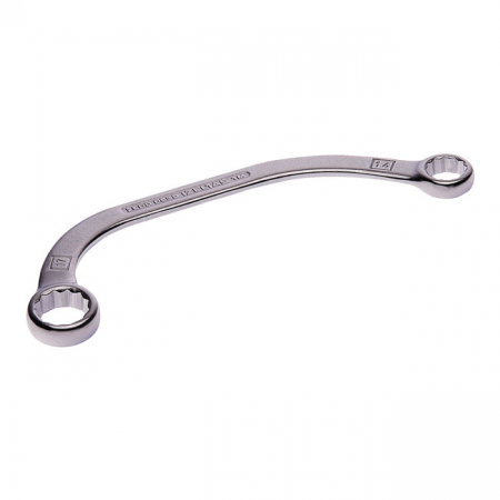 IZELTAS, CURVED BOX END WRENCH. 7/16" X 1/2"