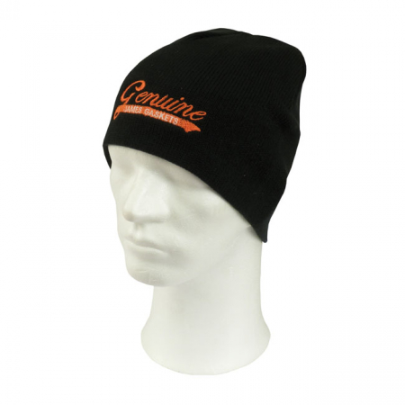 JAMES GASKET BLACK BEANIE WITH LOGO