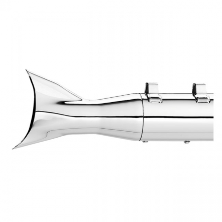 SUPERTRAPP, LARGE FISHTAIL END CAP. CHROME