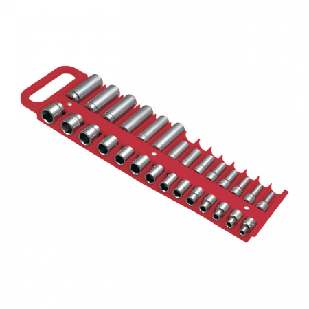 LISLE 3/8" SOCKET HOLDER, RED