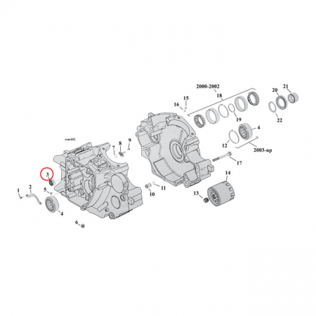 S&S BEARING, CAMSHAFT INNER