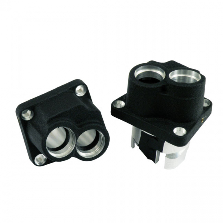 S&S, 84-99 CAST TAPPET BLOCK SET FRONT/REAR. BLACK