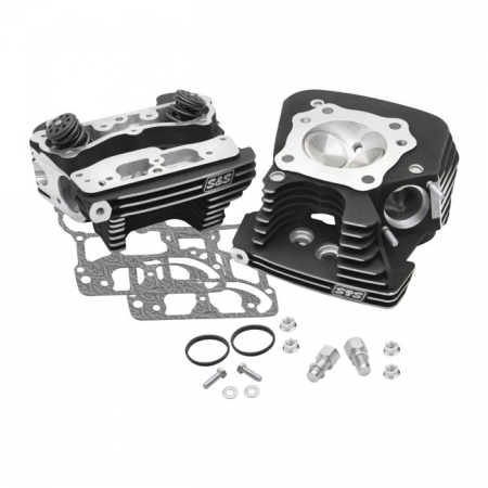 S&S, SUPERSTOCK CYLINDER HEAD KIT. BLACK