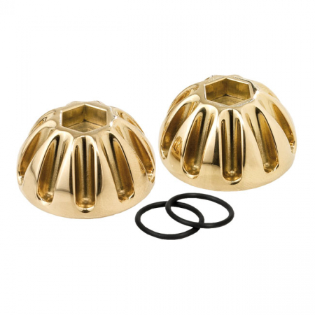 K-TECH, KNUCKLE ROCKER NUTS. FINNED, POLISHED BRASS