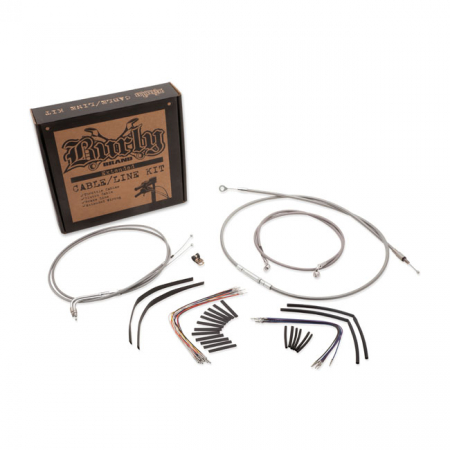 BURLY, APEHANGER CABLE/LINE KIT. 14", STAINLESS