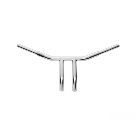 WILD1, CHUBBY LOW-PROFILE PULLBACK DRAG BAR 1-1/4". CHROME