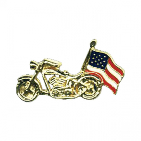 BIKER PINS MOTORCYCLE USA FLAG PIN