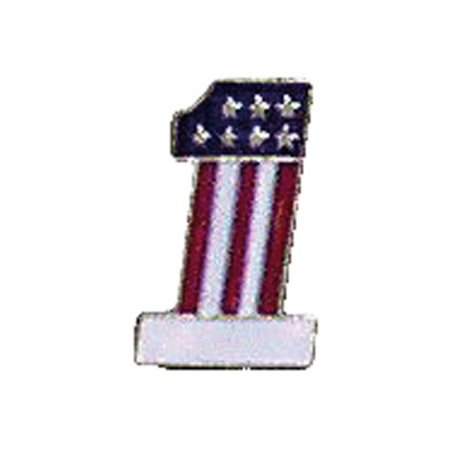 BIKER PINS #1 FLAG PIN