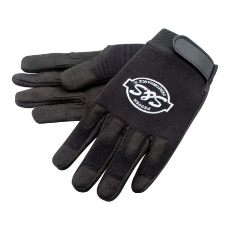 S&S LOGO MECHANIC GLOVES, BLACK, L