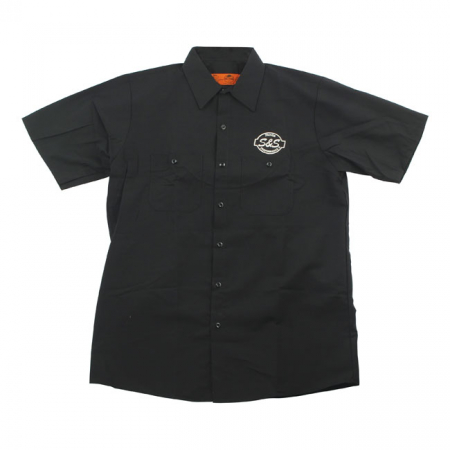 S&S MECHANICS SHIRT, S&S LOGO, BLACK, M