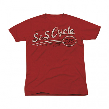 S&S TEE, VINTAGE, RED, M