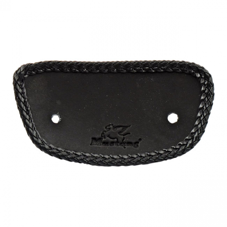 MUSTANG, MINI FENDER BIB. PLAIN WITH BRAIDED EDGES. BLACK