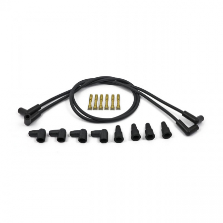 COMPU-FIRE, 8MM SPARK PLUG 4 WIRE SET, UNIVERSAL. BLACK