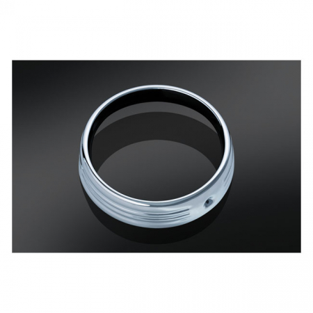 KURYAKYN, 7" HEADLAMP TRIM RING. CHROME