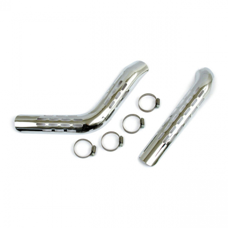 BIG TWIN PERFORATED HEAT SHIELD SET CHROME