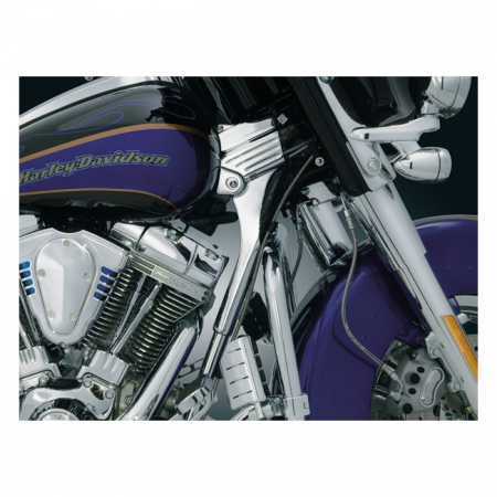 KURYAKYN, FLT DELUXE FRAME NECK COVER KIT. CHROME