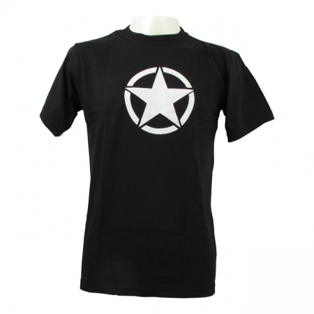 FOSTEX WHITE STAR T-SHIRT BLACK