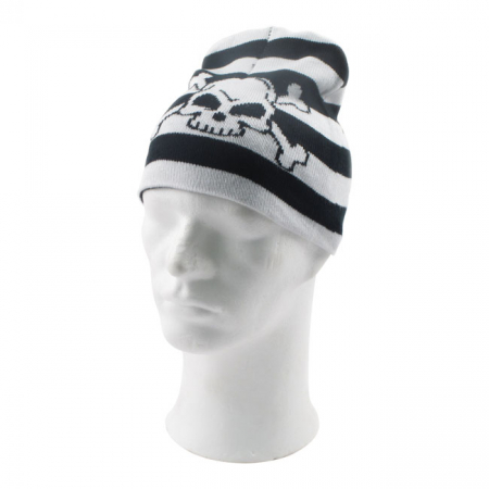 BEANIE BLACK/WHITE STRIPES