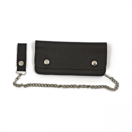 WALLET WITH CHAIN, BLACK