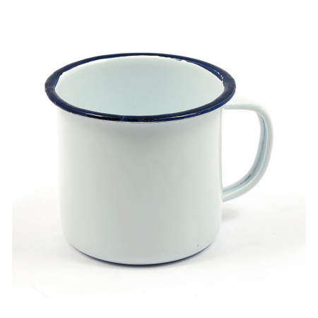 MUG ENAMEL WHITE/NAVY