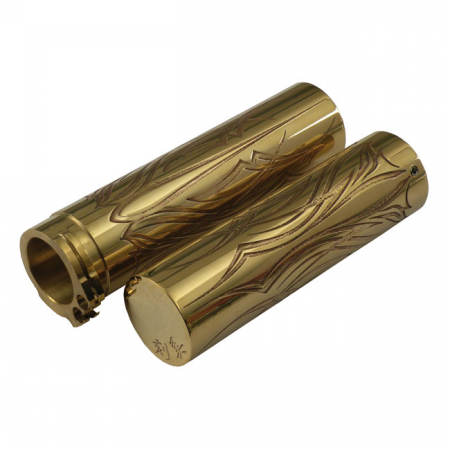 WEALL, BRASS ENGRAVED GRIP SET. HIRO